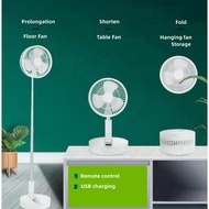 【Remote Control】7200 mAh Battery Desktop Fan Retractable Foldable Fan USB Charging Desk Fan