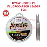 HYTAC HERCULES 50M FLUOROCARBON EXTRA STRONG LEADER SMOOTH FISHING LINE TALI PANCING PERAMBUT