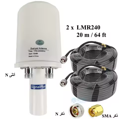 Lastest 5g Mimo Antenna Feed 1700-4000MHz 4G 5G LTE External Outdoor Antenna F Female TS9 Cable adap