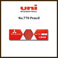 Mitsubishi Pencil Colored Pencils No. 770 Vermilion Hexagonal Shaft 1 Dozen K770