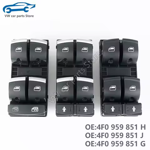 4F0959851J NEW Master Switch Electric Control Window Lifter Button For Audi Q7 A3 S3 A6 S6 Button Co