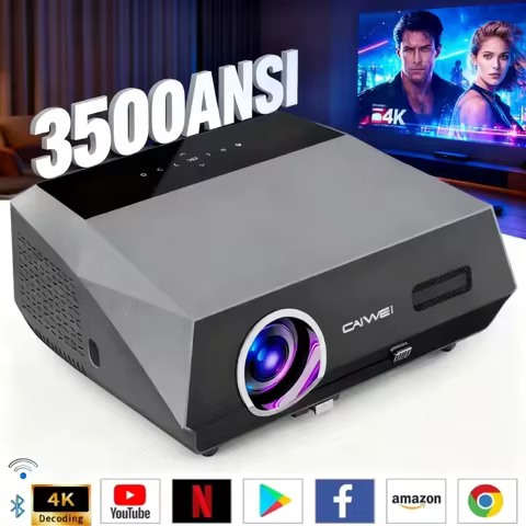 4K Projector for Movies 3500 ANSI Native Full HD Android TV Projector Home Theater Daylight Hallowee