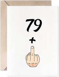 Funny 80th Birthday Card, 79+1 women Or Men Sweet 80 Years Old Birthday Gift Joke Card
