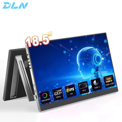DLN 18.5-inch Portable Monitor 1080P 100Hz with VESA Hole and New Back Bracket Laptop Extended Displ