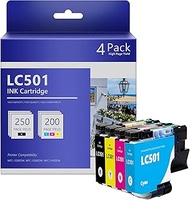 LC501 High Yield Ink Cartridge Replacement for Brother LC501 Ink Cartridge Use with MFC-J1260DW MFC-