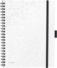 Leitz Be Mobile 46440001 A4 80 Sheets Ruled Ivory Paper 80gsm Spiral Bound Notebook Pearl White Wow
