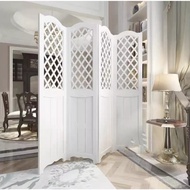 Folding screen divider, white divider, screen partition, divider, wall partition, penghadang dapur, 