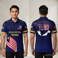 Premium Ready Stock 69Th 2026 Button Polo Shirt Merdeka Tanah Airku Malaysia Red National Mesh Free 