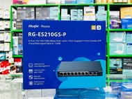 Ruijie/Reyee RG-ES210GS-P 8-Port 10/100/1000Mbps PoE+ with 1 Port Gigabit/1-Port Combo SFP Cloud Man