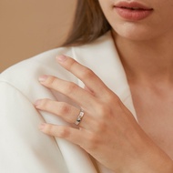 APM Monaco Love Heart Ring Girl Silver Fashion Unique Design Feeling Couple Ring Tanabata Gift