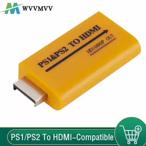WvvMvv PS1/PS2 To HDMI-compatible Audio Video Converter Up to 1080P Output For HDTV Monitor Projecto