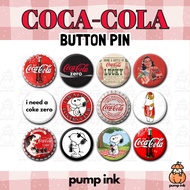 Coca Cola Lovers Button Pin Badge | Coke Merch | Cute Coke Design Coke Zero | Pump Ink Ph