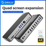 ORICO 2 Display Link Show 22 In 1ที่ตั้งสำหรับวางหน้าจอ Type C PD60W 4K 8K DP HDMI VGA 3.5มม. RJ45ฮั