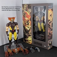 hot toys | ฟิกเกอร์แอคชั่น CT Ghost Rider Wolverine ขนาด 15 ซม. แบบขยับได้ Marvel Logan ชุดต่อสู้สีน