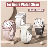 Free Case ！3D Imprint Mickey Silincone Strap For Apple Watch Strap Series11, 10 9 8 7 6 5 4 3 2 1,SE