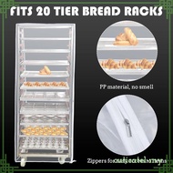 [CuticatefaMY] Zippered PVC Bun Pan Rack Cover Lightweight Dish Dryer Rack Shelf Rack for Bakery Pla