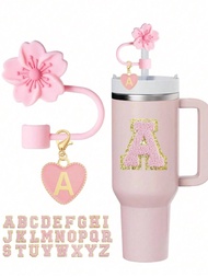 3pcs/Set Accessories Designed For 30/40oz Cups: 1pc Silicone Hibiscus Flower Straw Topper (Fits 1cm 