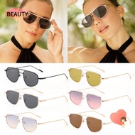 BEAUTY Irregular Square Frame Fashion Metal Frame UV400 Lens 90s Glasses