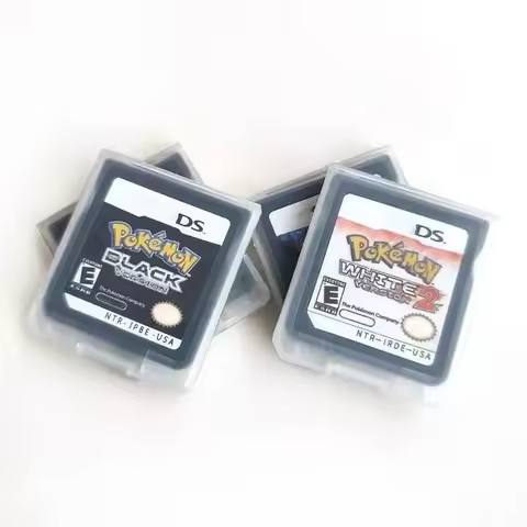 USA Pokemon Black and White 1 2 Combined Card Combined Card With Box Cassette DS Game Card for ds nd