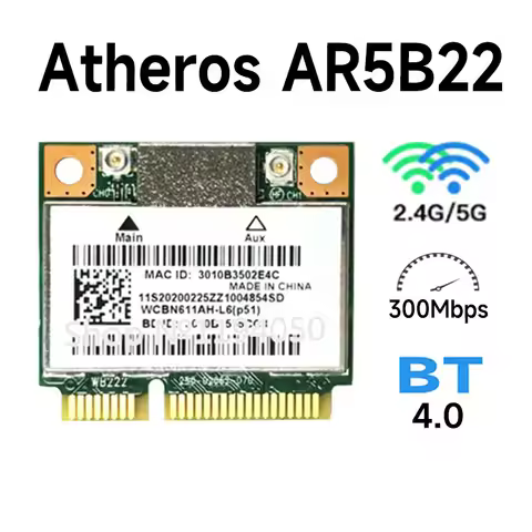 SAR9462 AR5B22 WiFi card 802.11N 300Mbps + Bluetooth4.0 WLAN FOR Y400 Y500 Y510PS210 S215 U330 U430