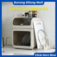 HIGH QUALITY🔥 ALMARI PINGGAN BERTUTUP RAK PINGGAN BERTUTUP DISH RACK RACK PINGGAN MANGKUK TEMPAT LET