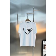T-Shirt Lelaki dan Wanita Prada/Prada, T-Shirt Bercetak, T-Shirt Sukan, T-Shirt Mewah, T-Shirt Longg