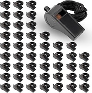 GUENMSO Coach Whistle, 48 Pack with Lanyard Soccer Referee Whistle Ideal for Coaches, Teachers, Referee, Training, Emergency