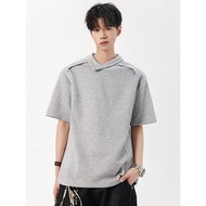 Space Cotton Irregular P0l0 Shirt Men