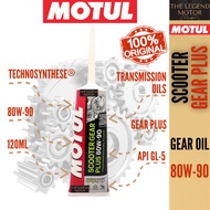 MOTUL SCOOTER GEAR PLUS 80W-90 Technosynthese SEMI SYNTHETIC GEAR OIL 80W90 120ML MINYAK TRANSMISSIO