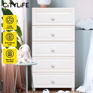 Citylife 283L 5 Tier Plastic Storage Drawer Cabinet Kids Storage Bedroom Organizer Space Saving