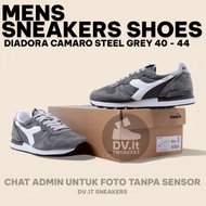 100% BNIB Sepatu Sneakers Casual Kasual Lifestyle Pria Diadora Camaro Steel Grey Suede Size 40 - 44