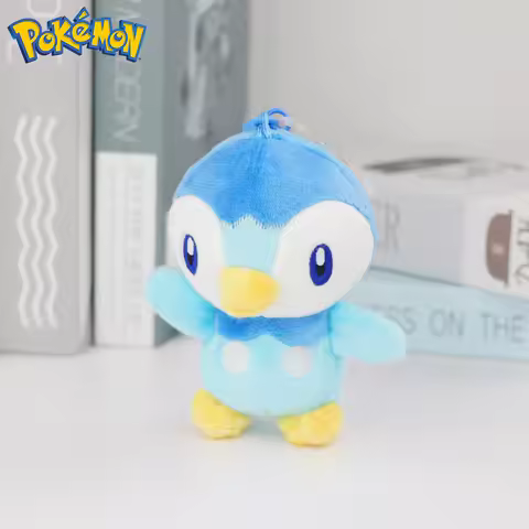 Original Potdemiel Piplup Gengar Keychain Plush Toys Clefairy Slowpoke Jigglypuff Eevee Mimikyu Rowl