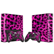 （Skin Sticker）pink Leopard   Controller Console Skin Template Vinyl Sticker Decal Cover For Xbox 360 E TN-Xbox360E-0360（Skin Sticker）