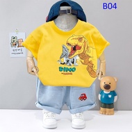 09-24kg Set Bộ Mã B04 áo chất cotton Quần Short chất 100% jeans mềm co giãn thoáng mát cho Bé Trai m