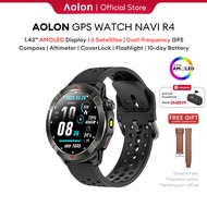 Aolon Navi R4 Smart Watch GPS  1.43" AMOLED Screen 6 Satellites Dual-frequency GPS Sports Health Sma