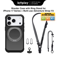 BITPLAY for iphone 17 air Pro Max Case with 360 Magnetic Stand Ring Holder Phone Case+ anti-lost V3 