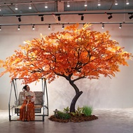 Simulation Maple Leaf Tree Fake Maple Tree Large Shopping Mall Hotel Green Plant Fake Tree Decoratio