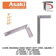 [100% ORIGINAL] ASAKI HEAVY DUTY STEEL SQUARE / L-RULER / TRY SQUARE  8”-200MM / 10”-250MM 12”-300MM