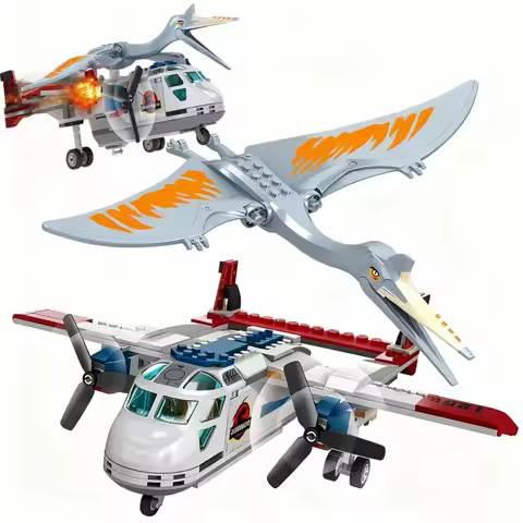Compatible Brick Sets Dinosaur Series Building Blocks 76947 Quetzalcoatlus Plane Ambush Dinosaur Wor