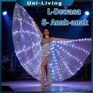 LED Angel Wings Luminous Angel Wings Costume Dancer Dance Wings Angel Wings Party Accessories for Ki
