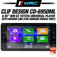 CLIF DESIGN 6950ML 6.95" Win CE Toyota Universal Player with Mirror Link ( Android Mobile Only )