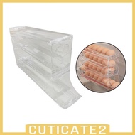 [Cuticate2] Egg Dispenser Auto Storage Container Egg Holder for Refrigerator for Countertop Refrigerator Fridge Door