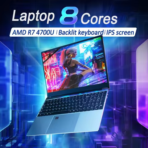 YSJMNPC Laptop 15.6 inch AMD R7 4700U Backlit Keyboard Windows 11por 36GB DDR4 2TB Fingerprint Unloc