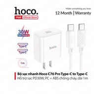 Bộ sạc nhanh PD30W Type-C to Type-C Hoco C76 Pro dùng cho Android/ip15/15promax/15pro dài 1m