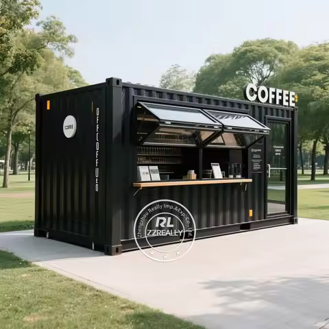 Container Coffee Shop With Fully Equipped Kitchen 20 FT Container Bar Fast-food Restaurant Convenien