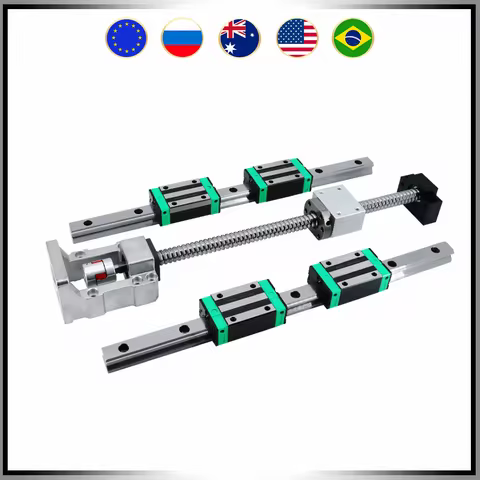 CNC motion kit HGR20 linear guides +sliders carriages blocks+ball screw SFU2005 +motor mount HM15-57