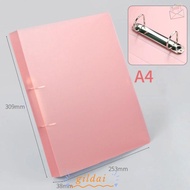 GILDAI Binder File Folder, D-shaped Office Document Transparent Folder, Plastic Plastic 2 Holes Leve