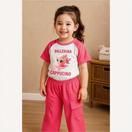 Girls' Suit Set Hornet Knit Material