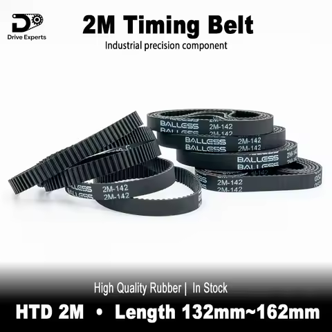 Fast Delivery High Strength HTD 2M Timing Belt 132 134 136 138 140 142 144 146 148 150 152 154 156 1
