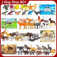 J King 10pcs/Set Model Toys Mini Wild Animals&Farm Anmals Kids Toys